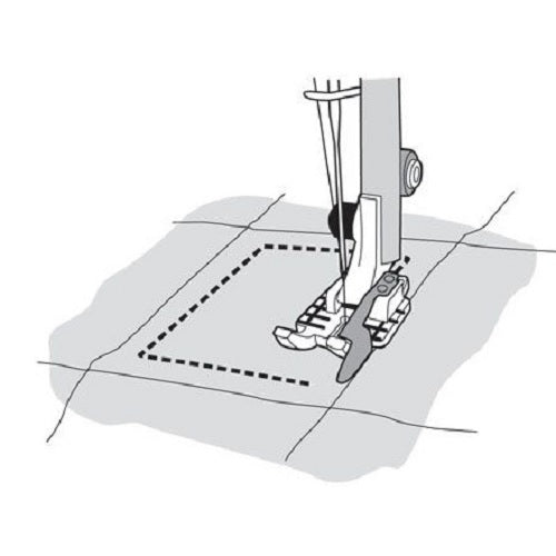 quilting with the Husqvarna Viking Clear 1/4" Piecing Foot with Guide