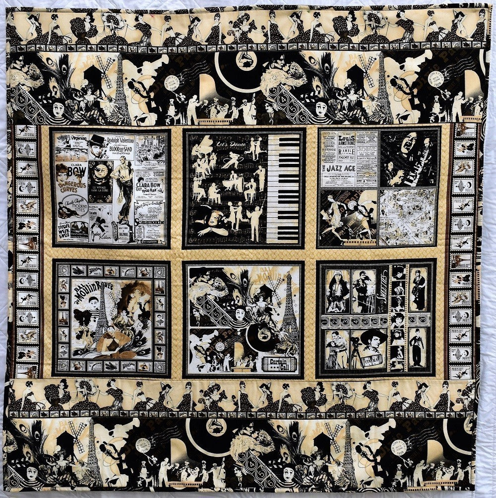 JAZZ AGE Musical Quilted Wall Hanging/Throw