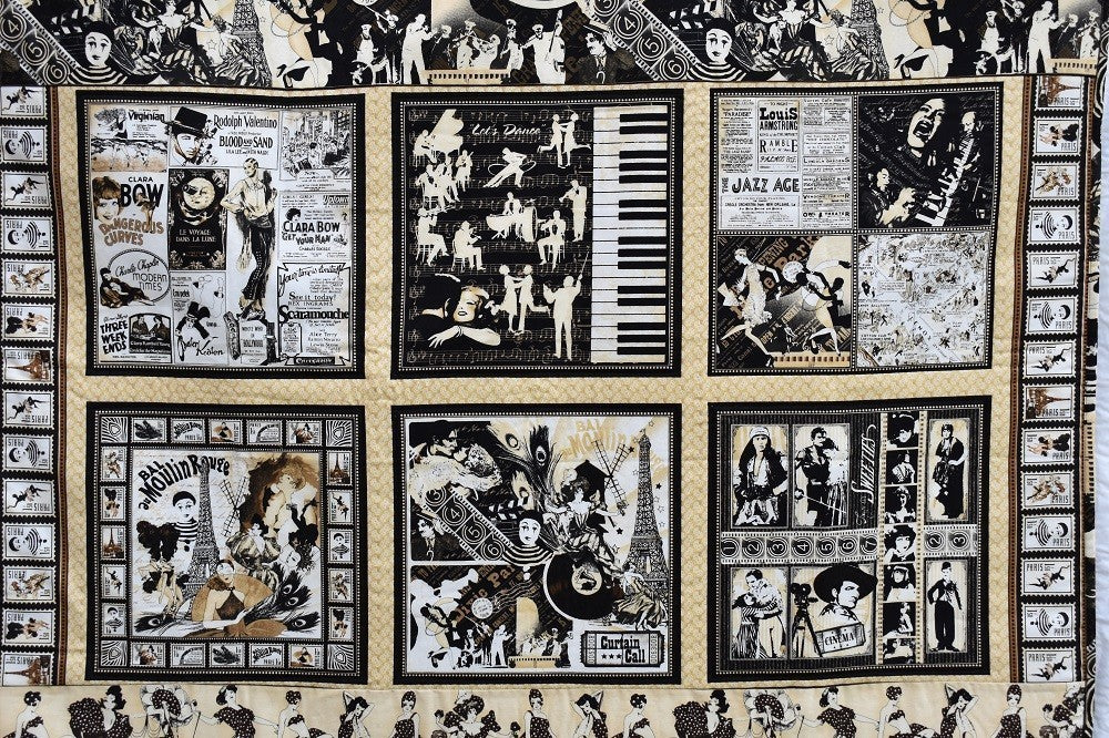 JAZZ AGE Musical Quilted Wall Hanging/Throw