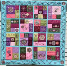 CELESTE Modern-Design Embroidered Wall Hanging