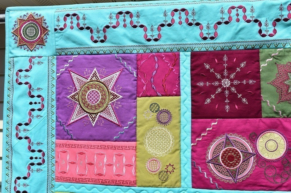 CELESTE Modern-Design Embroidered Wall Hanging