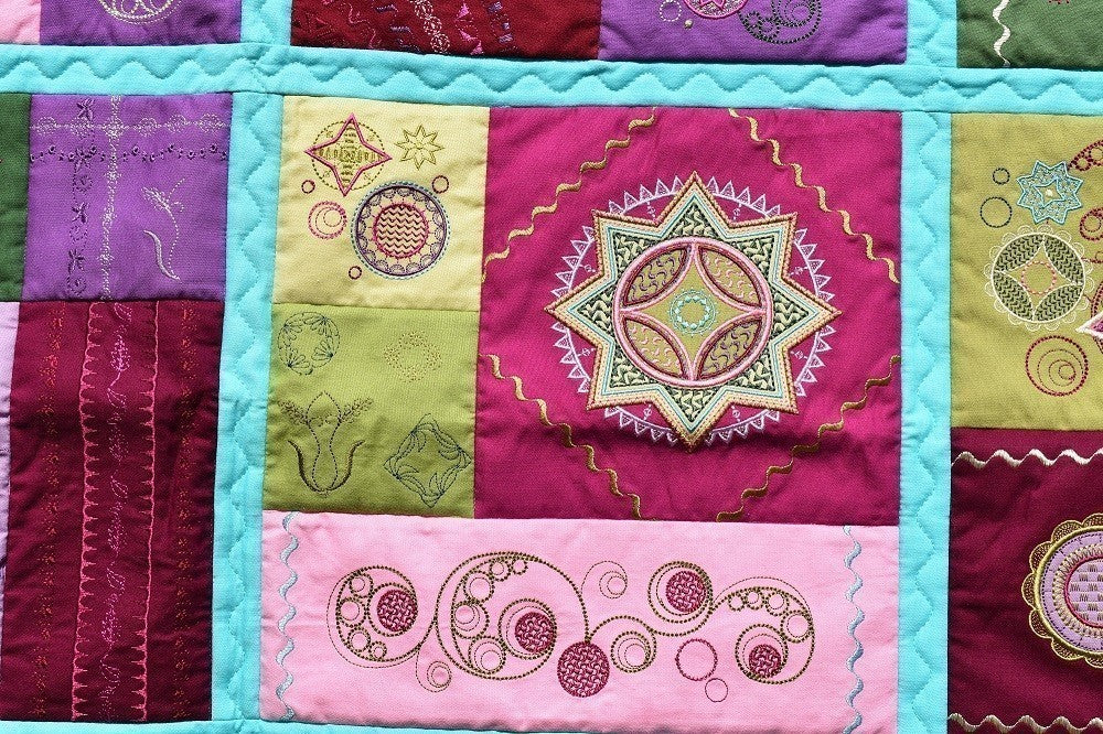 CELESTE Modern-Design Embroidered Wall Hanging