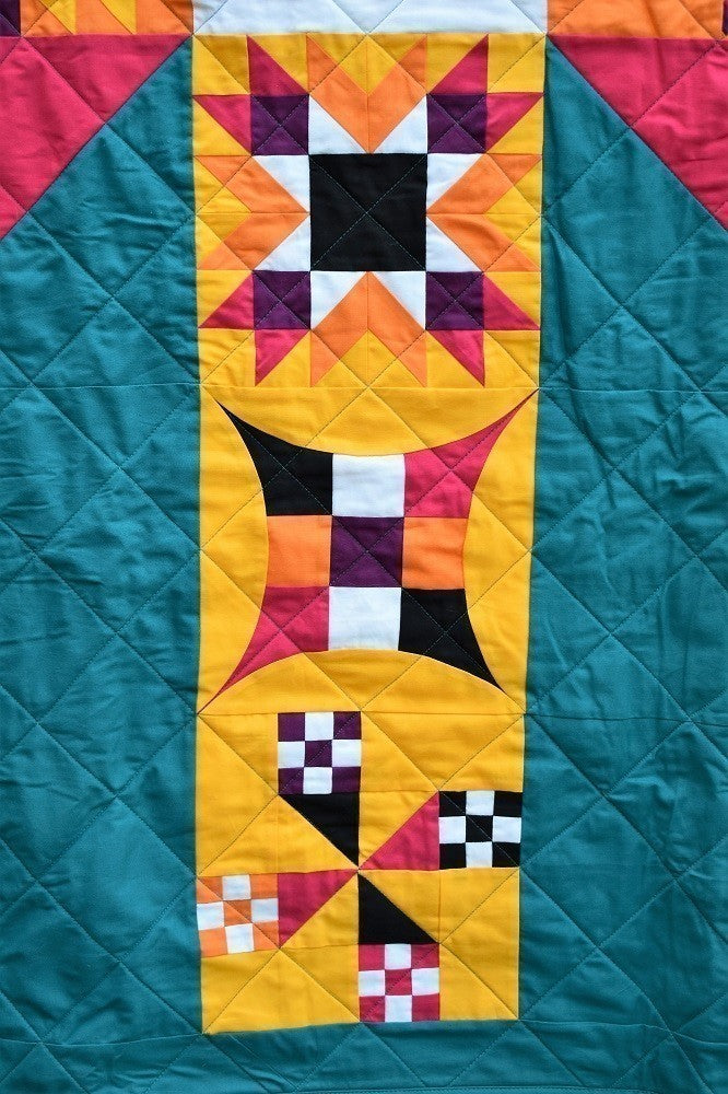 SUNSET X Wall Quilt / Throw Quilt