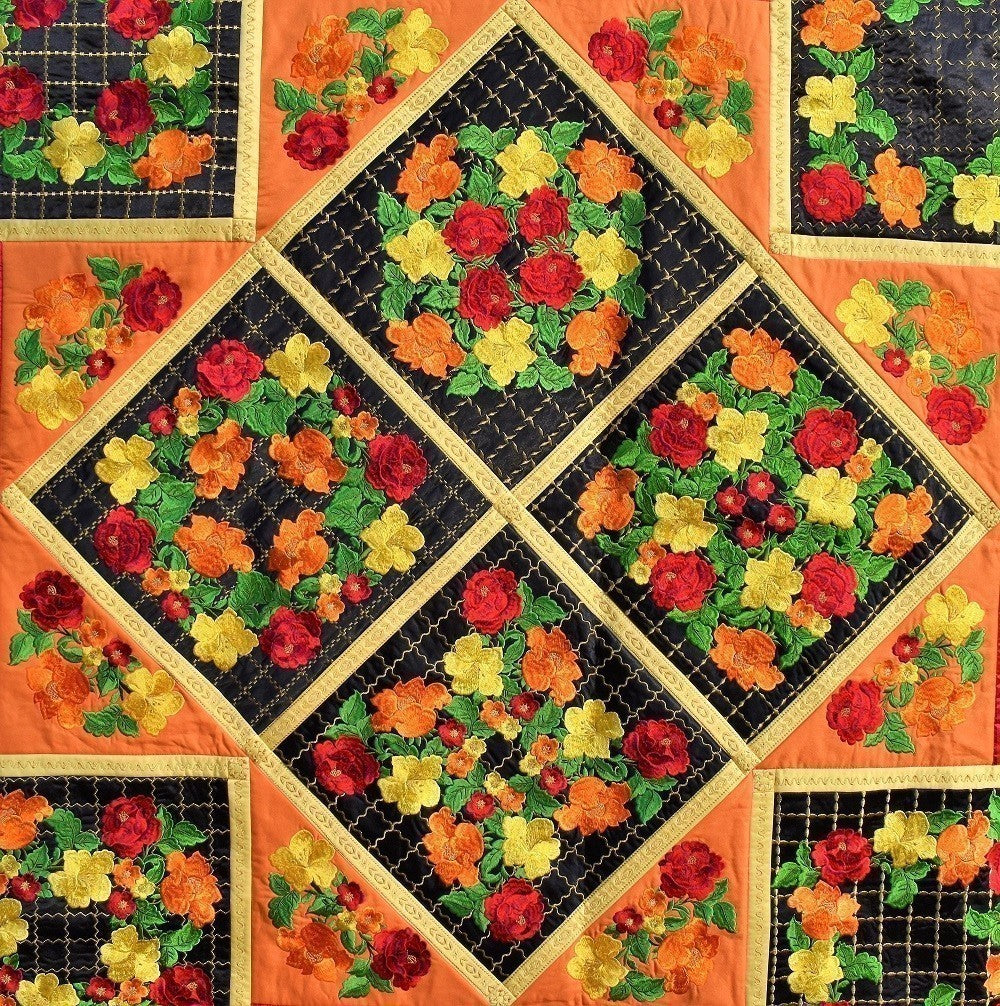 FIESTA Floral Embroidered Wall Hanging