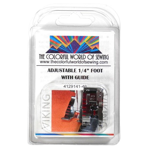 Husqvarna Viking Adjustable 1/4" Foot With Guide packaged