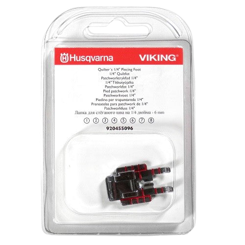 packaged husqvarna viking adjustable 1/4" foot