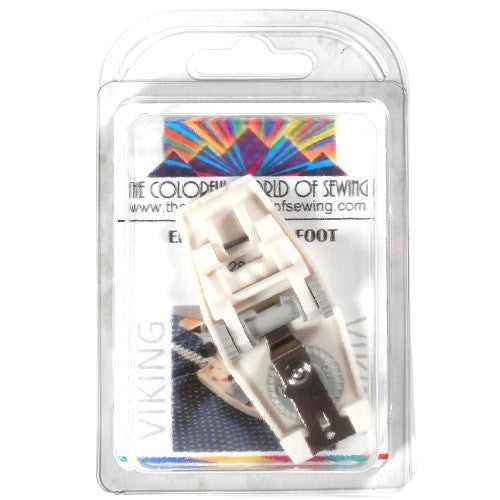 The Husqvarna Viking Elastic Guide Foot packaged
