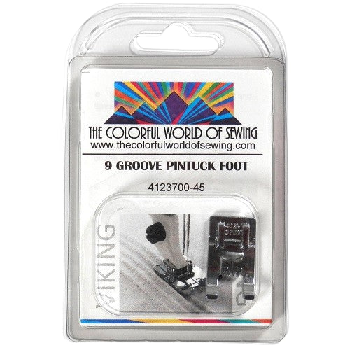 9 groove Husqvarna Viking Pintuck Foot packaged
