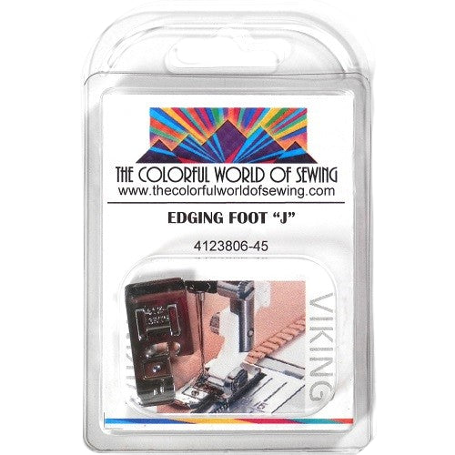 The Husqvarna Viking Edging Foot "J" packaged
