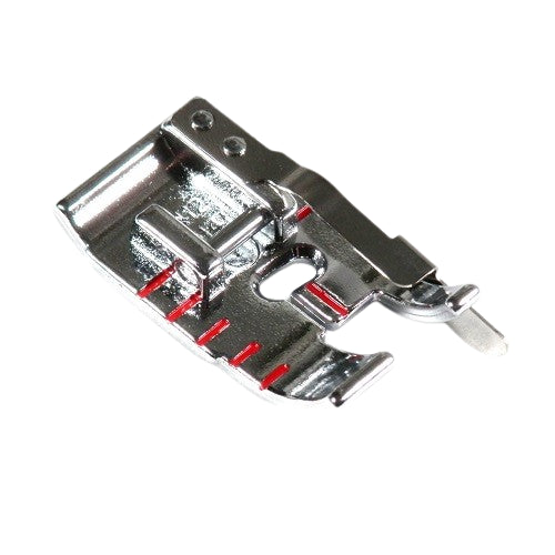 close up of the Husqvarna Viking Adjustable 1/4" Foot With Guide