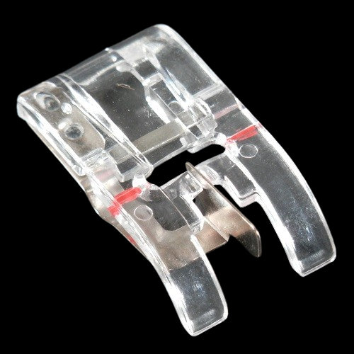 close up underside Husqvarna Viking Clear B Edge Joining Foot