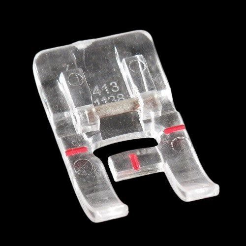 close up of Husqvarna Viking Transparent Clear Foot "B"