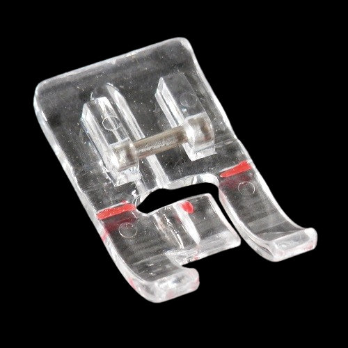 close up of the Husqvarna Viking Clear Piping Foot