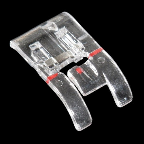 underside of the Husqvarna Viking Clear Piping Foot
