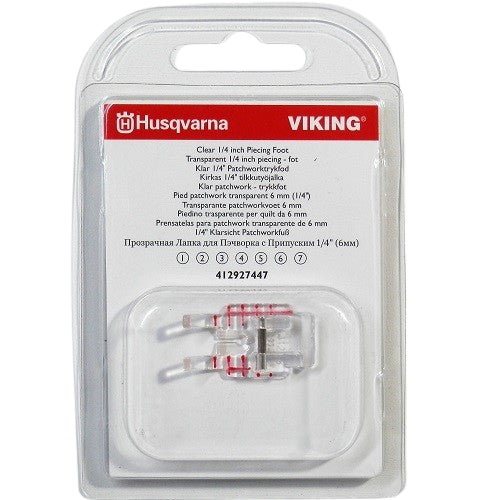 Husqvarna Viking Clear Quilter's 1/4" Piecing Foot in package