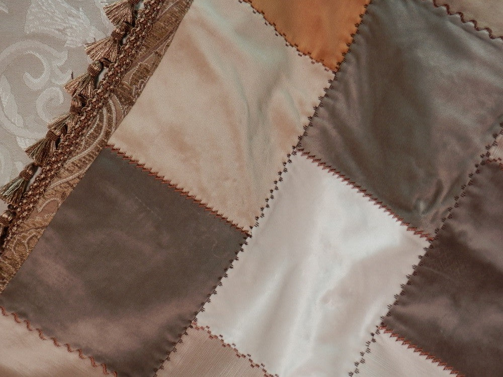 BROWN VELVET Home Decorator Throw with Tassel Trim