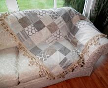 NEUTRAL TONES Home Decorator Throw with Tassel Trim