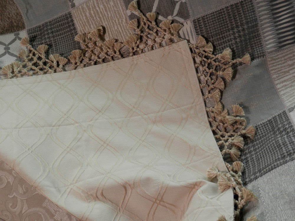 NEUTRAL TONES Home Decorator Throw with Tassel Trim