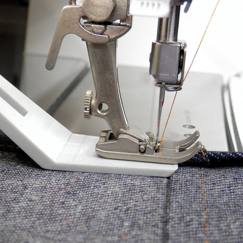 sewing over the flat felled seam in jeans with the Height Compensation Plate / Multipurpose Tool