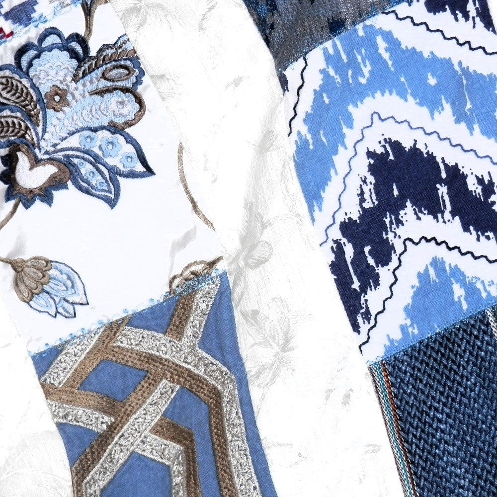 SAMPLES OF BLUE Home Decorator Throw with Tassel Trim