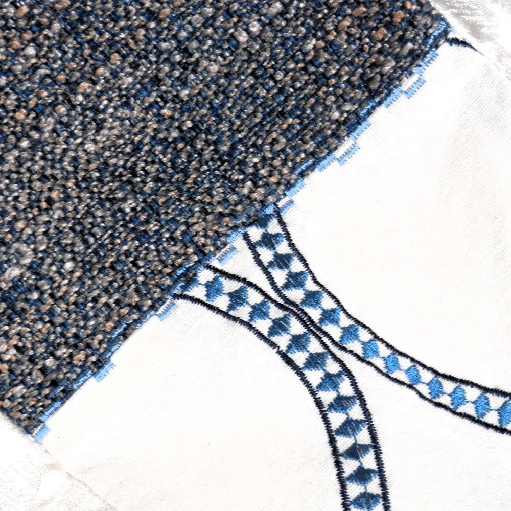 SAMPLES OF BLUE Home Decorator Throw with Tassel Trim