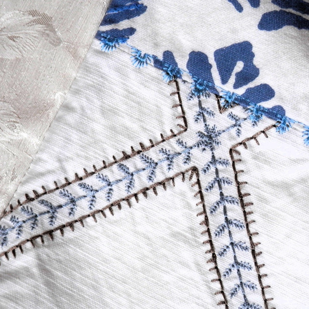 SAMPLES OF BLUE Home Decorator Throw with Tassel Trim