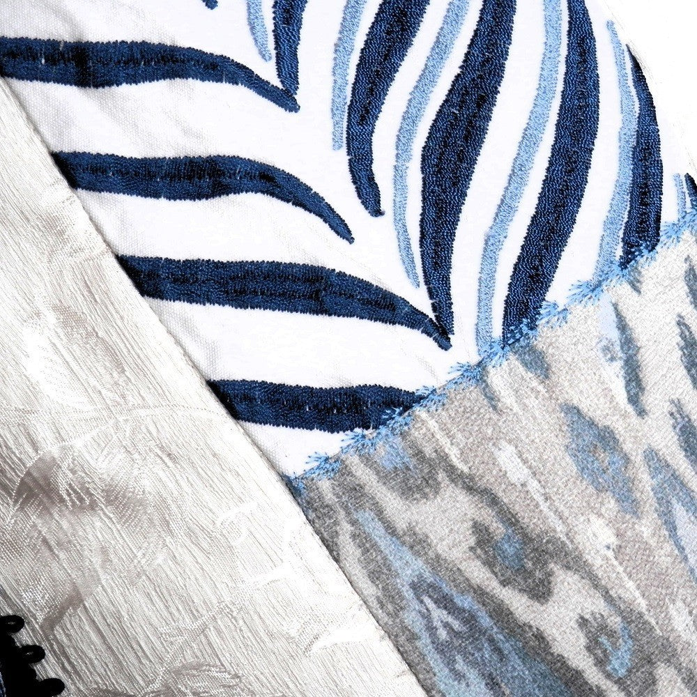 SAMPLES OF BLUE Home Decorator Throw with Tassel Trim