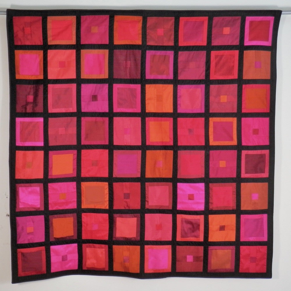 SEW RED Silk Geometric Wall Hanging