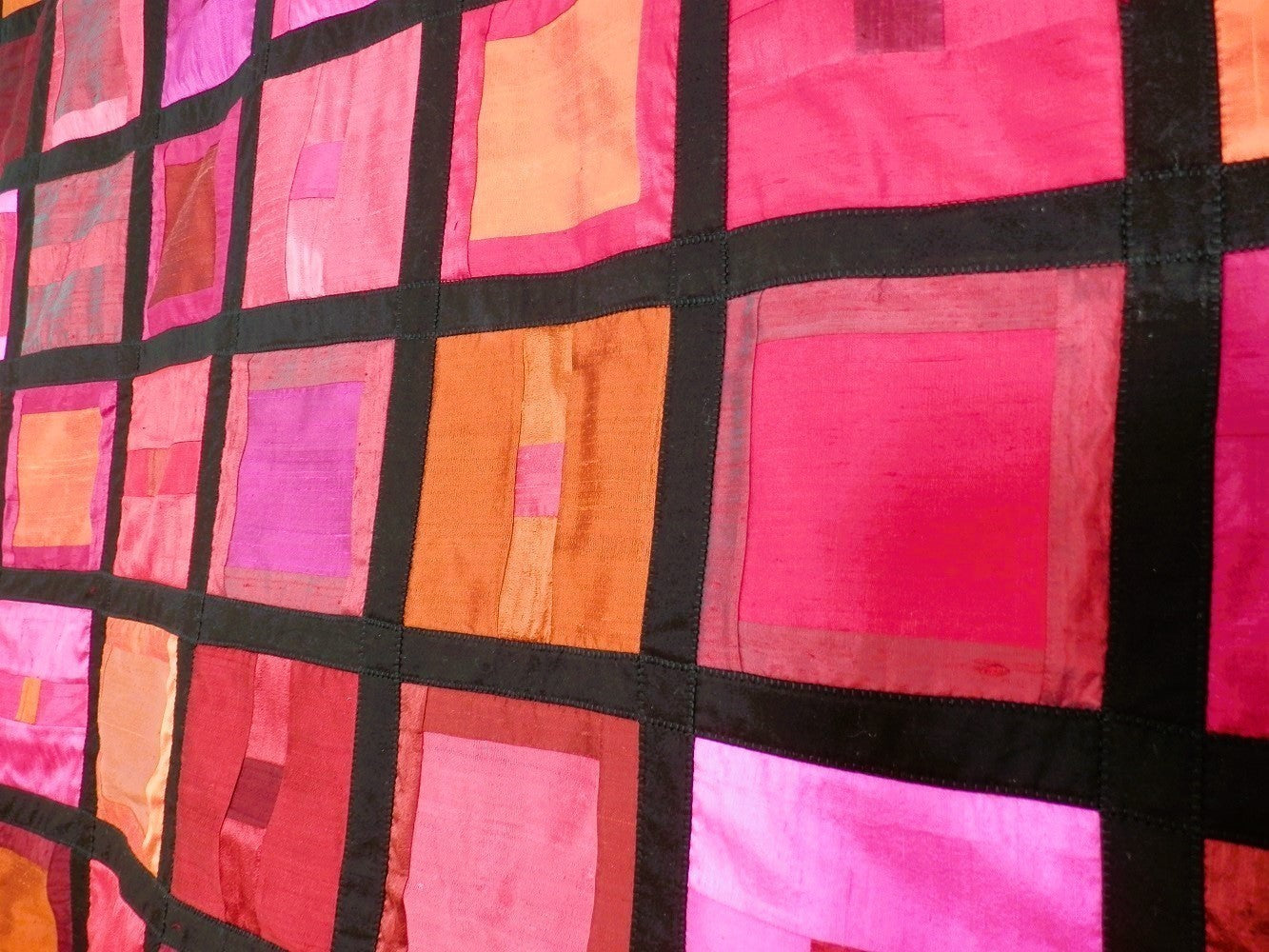SEW RED Silk Geometric Wall Hanging