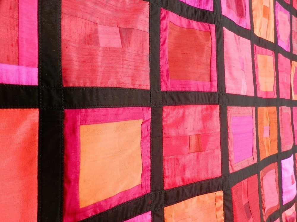 SEW RED Silk Geometric Wall Hanging