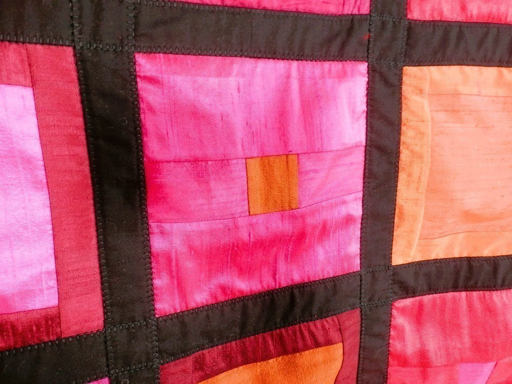 SEW RED Silk Geometric Wall Hanging