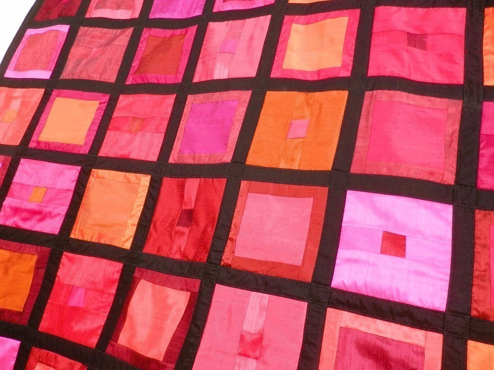 SEW RED Silk Geometric Wall Hanging