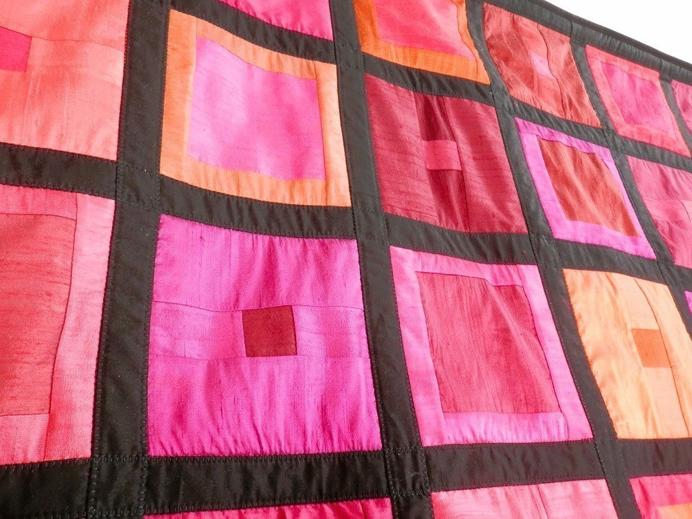 SEW RED Silk Geometric Wall Hanging