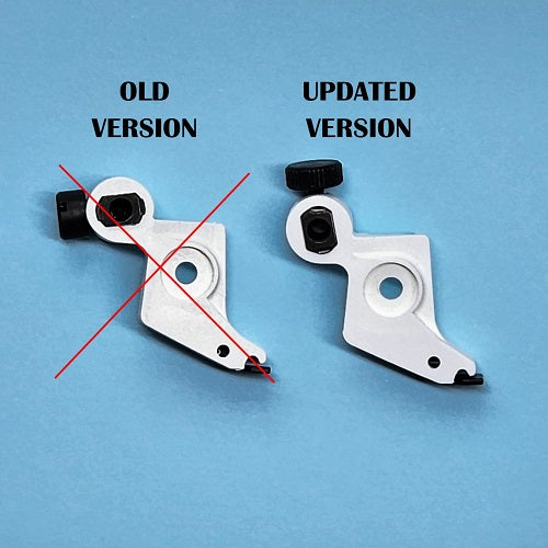 comparison of the husqvarna viking ankle with metal clip old version versus new version
