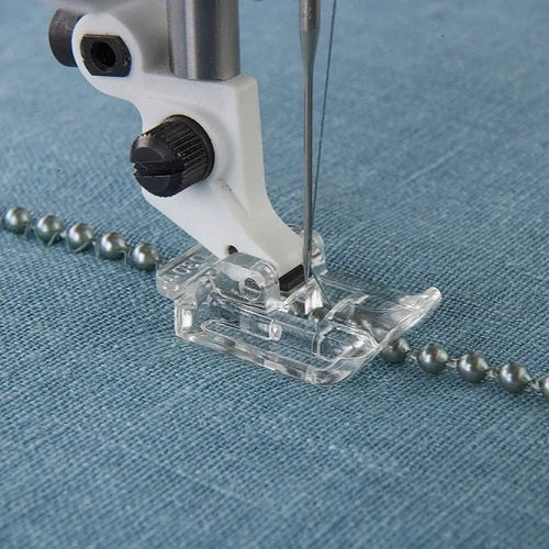 sewing beads with the Husqvarna Viking 2-3mm Embellishment Foot