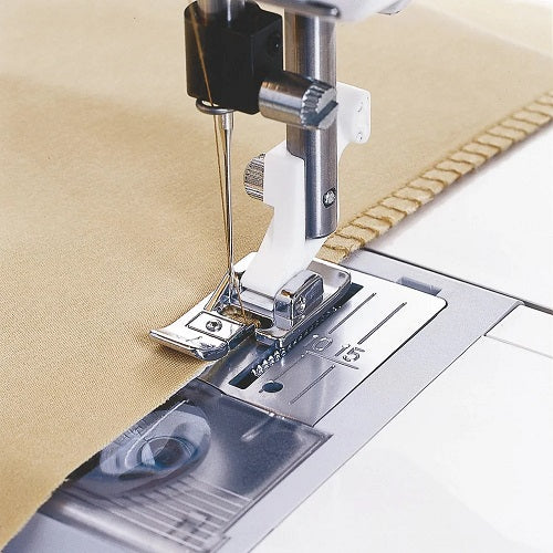overlocking with The Husqvarna Viking Edging Foot "J"