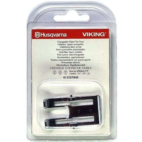 The Husqvarna Viking Changeable Open Toe Foot packaged
