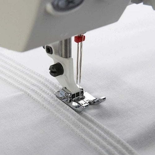 sewing pintucks with The Husqvarna Viking Pintuck Foot