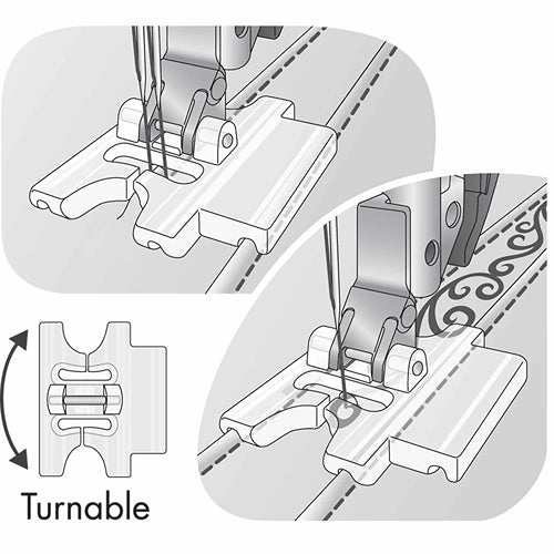 Husqvarna Viking Pintuck Foot with Decorative Stitch Guide 7