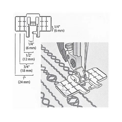diagram of the Pfaff Multi Line Decorative Foot
