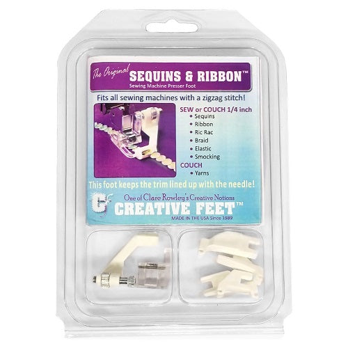 Sequins & Ribbon Foot by Creative Feet with Optional Accessory Guides