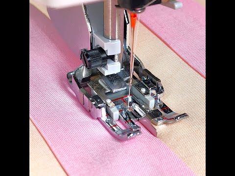 using the the Husqvarna Viking Changeable Quilter's Guide Foot.