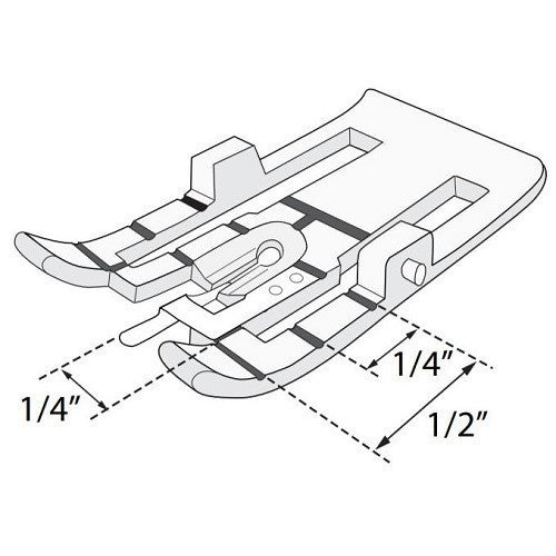 Interchangeable Quilter's Guide Sole for the Walking Foot With Interchangeable Soles
