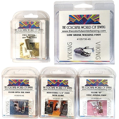 The included feet in the Husqvarna Viking Quilting Foot Kit